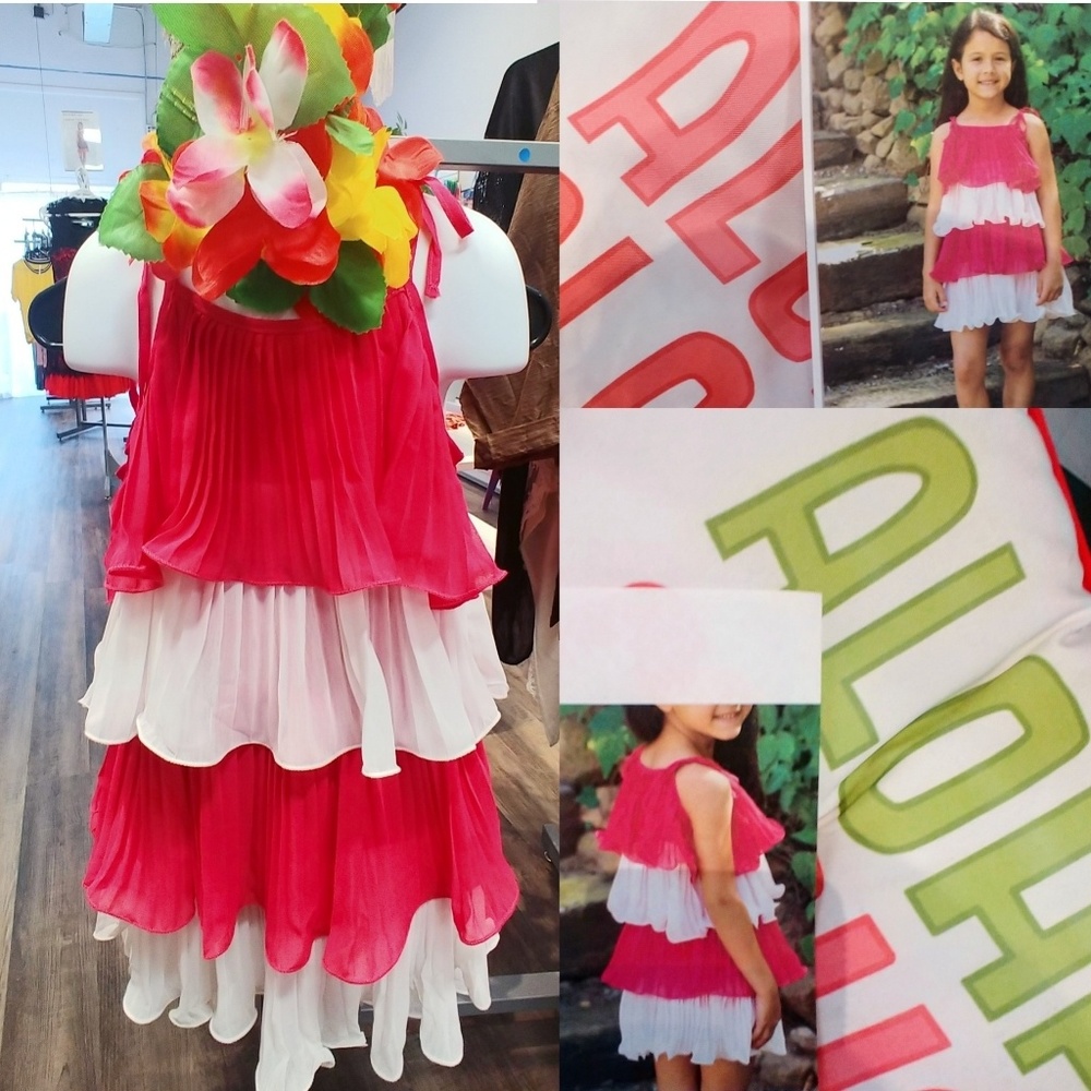 Girls Color Block tiered drrss